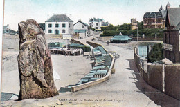 CPA, Batz, Le Menhir De La Pierre Longue, Colorisée Aqua Photo, Joli Plan - Batz-sur-Mer (Bourg De B.)