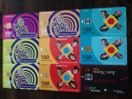 PORTUGAL    9x CHIPCARD  ALL DIFFERENT  SERIE 8   Nice  Fine Used      **8803** - Portugal