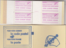CARNET VIGNETTES. POUR VOTRE COURRIER LE CODE POSTAL. ROSE. CLERMONT FERRAND. 63000 - Blocks & Sheetlets & Booklets