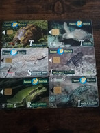 SPAIN/ ESPANA  6X  FAUNA IBERICA /ANIMALS  ALL DIFFERENT  SERIE 7  USED  CHIP CARDS  **8814** - Basisausgaben