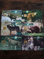 SPAIN/ ESPANA  6X  FAUNA IBERICA /ANIMALS  ALL DIFFERENT  SERIE 8  USED  CHIP CARDS  **8815** - Basisausgaben