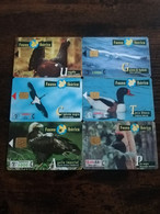 SPAIN/ ESPANA  6X  FAUNA IBERICA /ANIMALS  ALL DIFFERENT  SERIE 11  USED  CHIP CARDS  **8818** - Basisausgaben