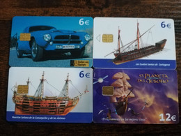 SPAIN/ ESPANA  4X CHIPCARDS  ALL DIFFERENT  SERIE 12  USED  CHIP CARDS  **8819** - Basisausgaben