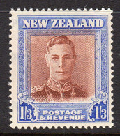 New Zealand GVI 1947-52 Definitives 1/3d Wmk Upright, Plate II, Hinged Mint, SG 687b (A) - Nuovi