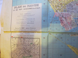 Le Havre - Plan Dépliant Colorisé Du Havre Et Son Agglomération - Dressé Par R. Vinot - éditions Micaux - Otros Planes