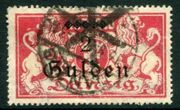 DANZIG 1923 Arms Definitive 2 G. On 1 Mio. Mk. Postally Used With Parcel Cancel And Datestamp.  Michel 190  Signed Infla - Oblitérés