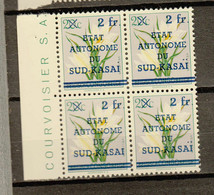 Zuid - Kasai : Ocb Nr :  7 ** MNH  SANS Et UN Point Sur Le I  (zie  Scan ) + Vergelijkingszegel - Zuid-Kasaï