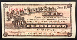 Messico Sinaloa 50 CENTAVOS 10.4.1914 Serie B Sup LOTTO 2318 - Mexico
