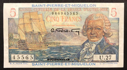 Saint-Pierre-et-Miquelon 5 Francs Bougainville 1950-1960 Unc- LOTTO 2254 - Nouméa (Nieuw-Caledonië 1873-1985)