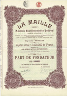 Titre De 1924 - La Maille - Anciens Etablissements Jofroy - - Textil