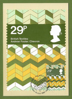 Großbritannien 1982  Mi.Nr. 926 , British Textiles / (Chevrons By Andrew Foster) - Maximum Card - 23 July 1982 1982 - Maximumkarten (MC)