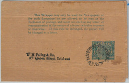 65800 - AUSTRALIA - QUEENSLAND - POSTAL HISTORY - POSTAL STATIONERY WRAPPER - H&G #2 - Briefe U. Dokumente