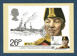 Großbritannien 1982  Mi.Nr. 921 , Maritime Heritage / Lord Fisher And `HMS Deadnought` - Maximum Card - 16 June 1982 - Maximumkarten (MC)
