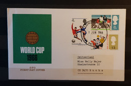 02 - 22 //  Grande Bretagne - First Day Cover - GPO - Football World Cup 1966 - Lettres & Documents