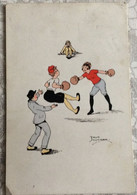 OLD POSTCARD Sports  Boxing Illustrators Signed JACK NUMBER  WOMEN HUMOR AK 1923 - Boxing