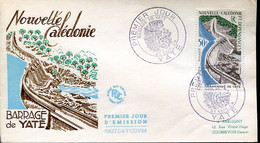 68935 Nouvelle Caledonie, Fdc 1959   With Stamp   Dam, Damm  Barrage, Diga, Energy, Barrage De Yatè - Electricité