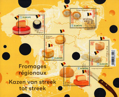 Belgium - 2022 - Regional Cheeses - Mint Stamp Sheetlet - Ungebraucht