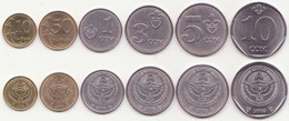Kyrgyzstan - Set 6 Coins 10 50 Tyiyn 1 3 5 10 Som 2008 - 2009 UNC - Kyrgyzstan