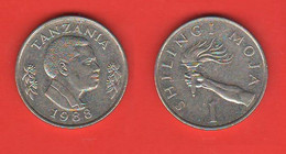 Tanzania 1 One Schilling 1988  Nichel Steel Coin - Tansania