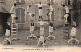 Gymnastique à La Jeanne D'Arc Du Mans - Ses Acrobates - Edition Chantelou - Carte Non Circulée - Gimnasia