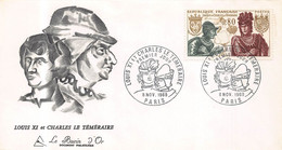 FDC   - Premier Jour  -Louis XI Et Charles LE TEMERAIRE  -  " Burin D ' Or "  - Nov 1969 - PARIS - 1960-1969
