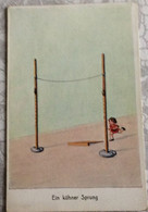 OLD POSTCARD Sports HIGH JUMP GIRL  " EIN  KÜHNER SPRUNG  " WSSB  Nr,5988. HUMOR  AK - Athlétisme