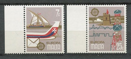 MALTE 1979 N° 583/584 ** Neufs MNH Superbes C 2 € Avion Plane Bateau Voilier Sailboat Postale Communications Radio - Malta