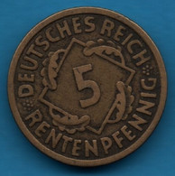 DEUTSCHES REICH 5 RENTENPFENNIG 1923 G KM# 32 Weimar - 5 Rentenpfennig & 5 Reichspfennig