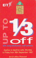 UK, BCC-125aa, "Up To 1/3 Off UK...", 2 Scans.   Chip : GEM2 (Black/grey) - BT Allgemeine