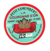 étiquette Fromage Petit Camembert  LA COURONNE D'OR - Kaas