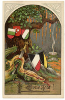 WWI. 1914-18.  Carte Patriotique Allemande. In Treue Fest.fidélité. - Guerre 1914-18