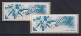 Luxemburg 1997 Monétel-ATM Windrose Mi.-Nr. 4 Satz 2 Werte 16 - 22 ** - Vignette