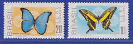 Brasilien 1971 Einheimische Schmetterlinge Mi.-Nr. 1279-80 ** - Non Classés