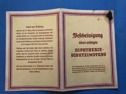 Kreis Sankt Avold Westmarkt Tritteling Trittelingen Carte De Vaccination Diphtérie 1943 Schutzimpfung - Collections