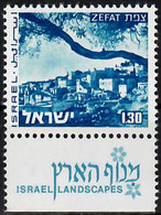 1978 Landscapes Zefat Phosphor Variety 1P Short Bale 599-II / Mi 625yII MNH / Neuf Sans Charniere / Postfrisch - Imperforates, Proofs & Errors