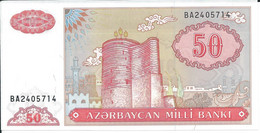 AZERBAÏDJAN    -   50 Manat  Nd(1993)    -- UNC -- - Azerbaïdjan