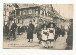 Cp , Célébrités,  M. Millerand, Ministre De La Guerre, Le Général Thévenet, Gouverneur BELFORT, Visitent DANNEMARIE, 68 - Dannemarie