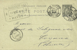 ENTIER POSTAL DE 1899 (ref 26245) - Precursor Cards