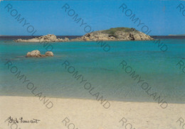 CARTOLINA  CANNIGIONE ARZACHENA,OLBIA,SARDEGNA,ESTATE,VACANZA BARCHE A VELA,SOLE,MARE,SPIAGGIA,VIAGGIATA 1989 - Olbia