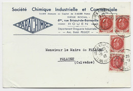 FRANCE PETAIN 30C X4 CARTE PRIVEE ROUEN 20.3.1942 AU TARIF PEU COMMUN - 1941-42 Pétain