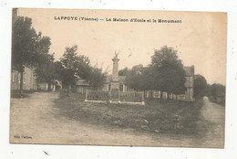 Cp , 86 , LAPPUYE , La Maison D'école Et Le Monument , Vierge - Other & Unclassified