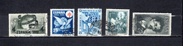 España   1949-56  .-   Y&T Nº    240-247-248-255-277   Aéreo - Used Stamps