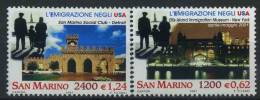 2001 San Marino, Emigrazione Negli U.S.A. Serie Completa Nuova (**) - Unused Stamps