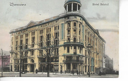 Russie VARSOVIE Hôtel Bristol Couleur Verso Cachet + Timbre 4 Kon 1907 - Russia
