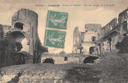 CPA 09 ARIEGE LAGARDE RUINES DU VIEUX CHATEAU VUE DES VESTIGES DE LA CHAPELLE (cliché Rare - Andere & Zonder Classificatie