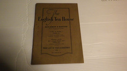 RARE CATALOGUE  PUBLICITAIRE - THE ENGLISH TEA HOUSE - MAISON BETJEMAN & BARTON A PARIS - LISTE DE PRIX 1931 - British