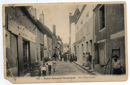 CPA   18 SAINT AMAND MONTROND    1910     RUE PONT PAQUET ANIMEE - Saint-Amand-Montrond