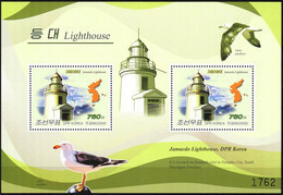 {K046} Korea 2009 Lighthouses Birds III S/S Of 2 MNH - Corea Del Norte
