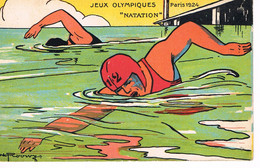 CARTE POSTALE - NATATION- JEUX OLYMPIQUES 1924 - - Olympische Spelen