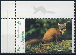 524  Martre Des Pins: Timbre D'Allemagne Avec Bordure Intéressante - European Pine Marten Stamp With Nice Margin! - Autres
